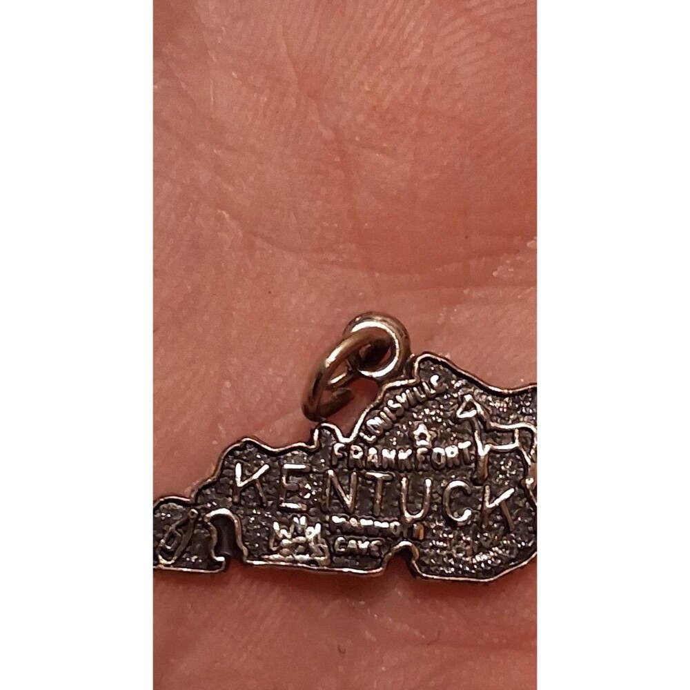 Vintage Kentucky Sterling Travel Charm Souvenir Christmas Gift